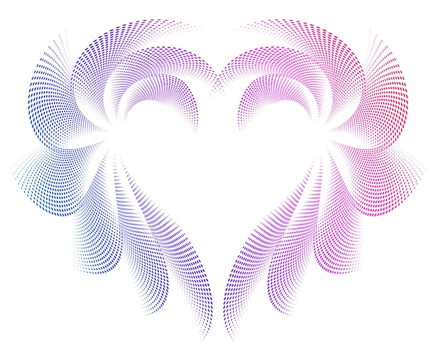 Corazones geométricos, logotipos lineales, iconos vectoriales o logotipos, diseño gráfico, elementos de estilo moderno, cuidado amoroso, ilustración vectorial, símbolo geométrico de caridad EPS 10