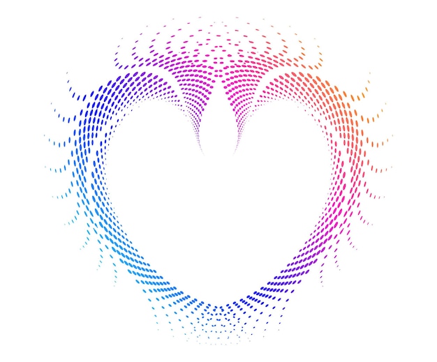 Vector corazones geométricos, logotipos lineales, iconos vectoriales o logotipos, diseño gráfico, elementos de estilo moderno, cuidado amoroso, ilustración vectorial, símbolo geométrico de caridad eps 10