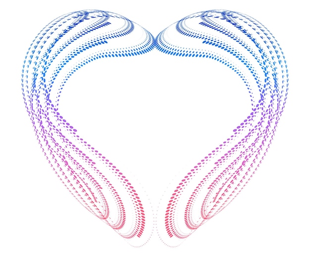 Corazones geométricos, logotipos lineales, iconos vectoriales o logotipos, diseño gráfico, elementos de estilo moderno, cuidado amoroso, ilustración vectorial, símbolo geométrico de caridad EPS 10