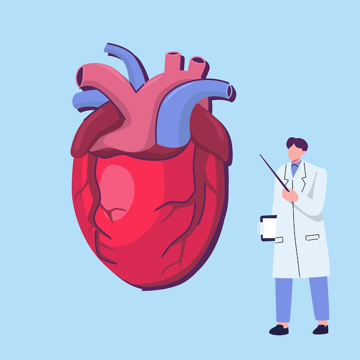 Vector corazones humanos estilo plano ilustración diseño vectorial