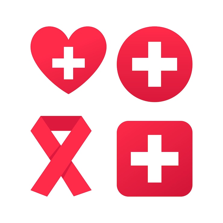 Vector corazones marca y cruza