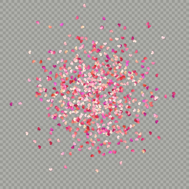 Corazones de papel multicolor. Efecto confeti fácil de usar.