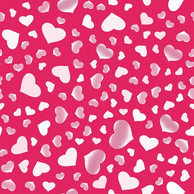 Corazones patrón sin costuras día de San Valentín fondo amor tema romántico diseño minimalista elegante para