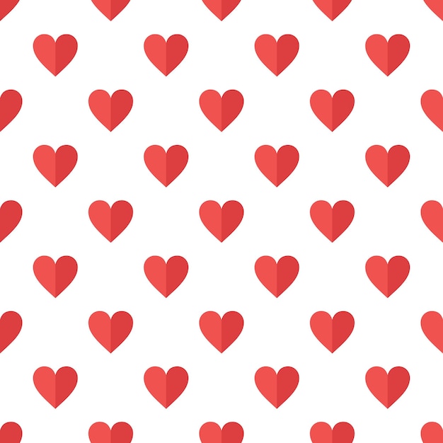 Corazones de patrones sin fisuras planas