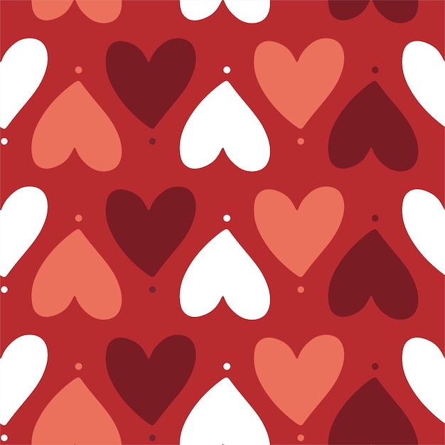 Corazones de patrones sin fisuras precioso fondo romántico ideal para el día de San Valentín, día de la madre