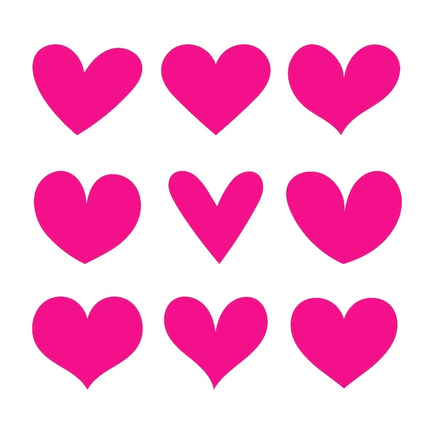 Los corazones se ponen de color rosa