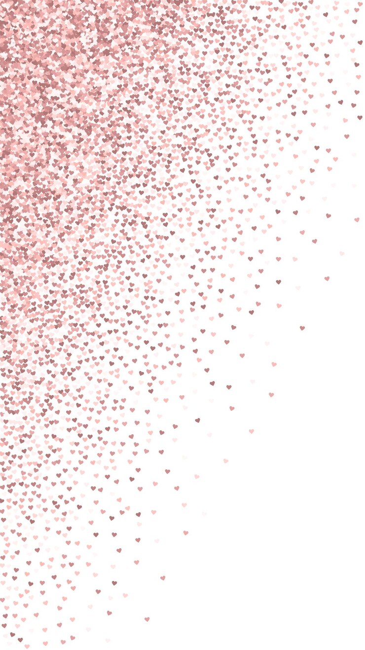 Corazones rojos esparcidos sobre un fondo blanco