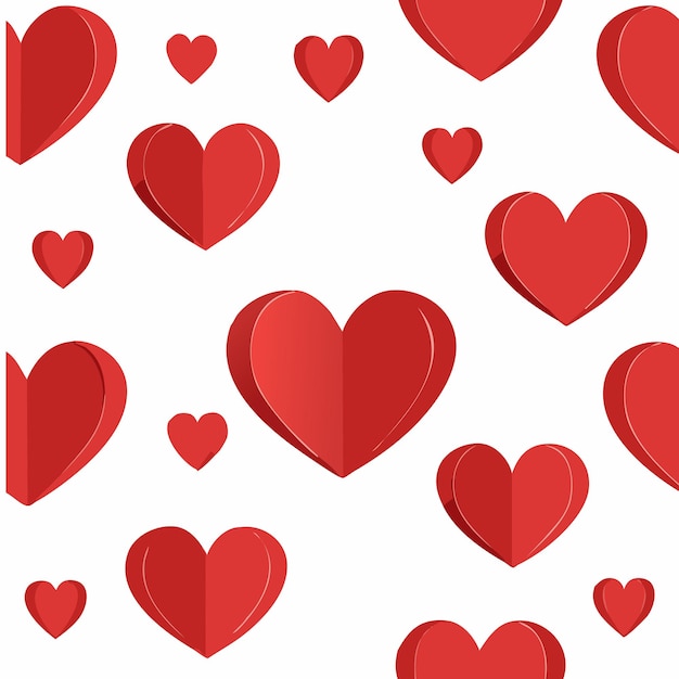 Corazones rojos románticos un dulce patrón sin costuras para el Día de San Valentín