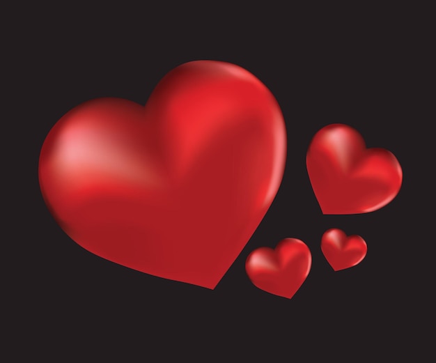 Los corazones rojos