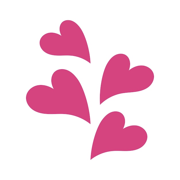 Corazones rosados flotando hacia arriba