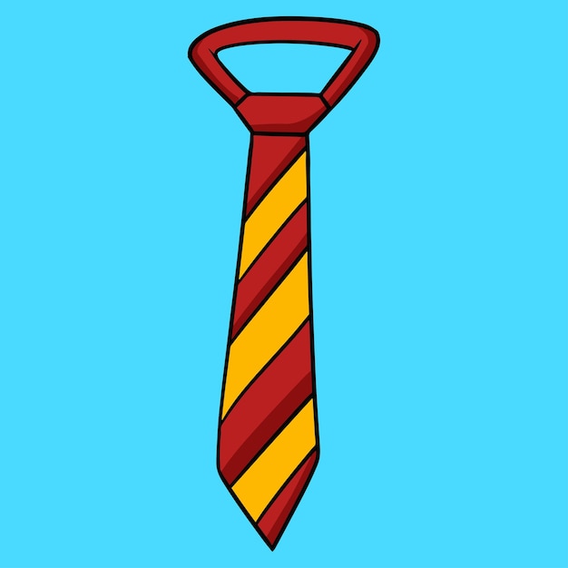 Corbata ilustración de dibujos animados dibujados a mano | Vector Premium Corbata ilustración de dibujos animados dibujados a mano | Vector Premium