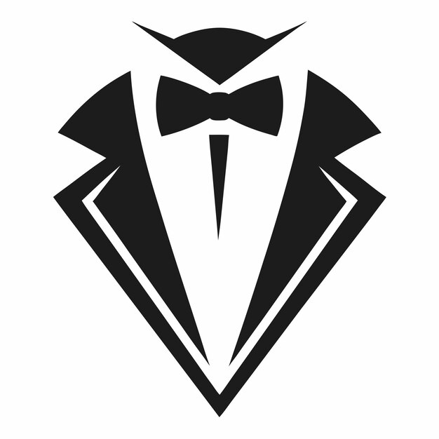 la corbata de la pajarita el tuxedo el diseño del logotipo el arte vectorial y la ilustración