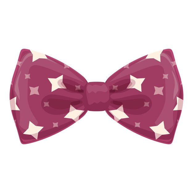 Corbata púrpura con patrón de estrellas para accesorio de moda para mago o ilusionista