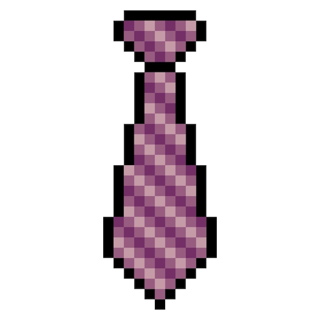 Corbata a rayas en estilo pixel art