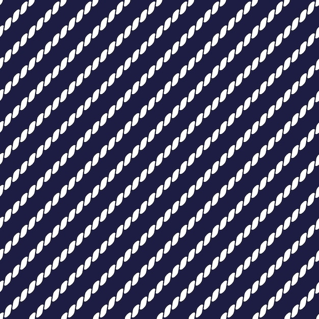 Cordón blanco sobre fondo azul oscuro Vector patrón sin costuras