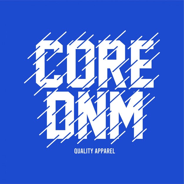 Vector core denim - tipografía