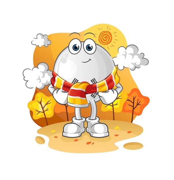 Corea del sur en otoño. vector de mascota de dibujos animados