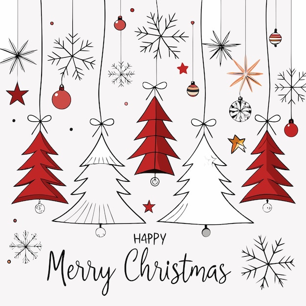Corona de árbol de Navidad elementos de Navidad ilustraciones vectoriales con caja de regalos de campana juguete alegre