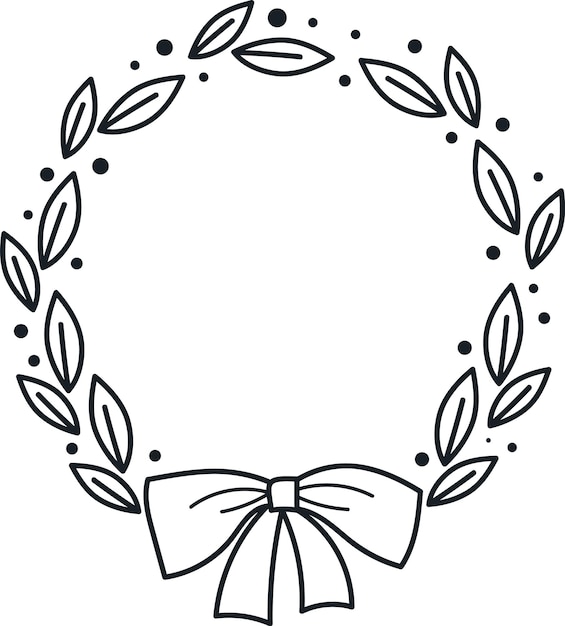Corona de círculo floral navideño