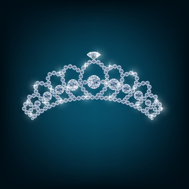 Vector corona con conceptos de diamantes
