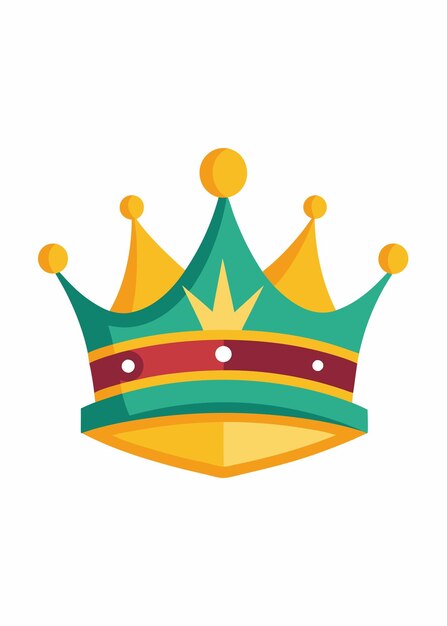 una corona con una corona amarilla sobre un fondo blanco