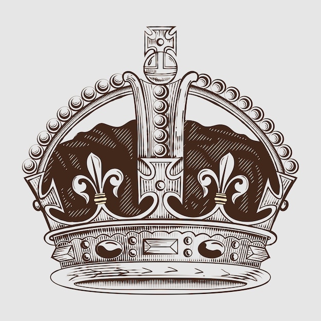 Vector una corona con una corona que dice corona
