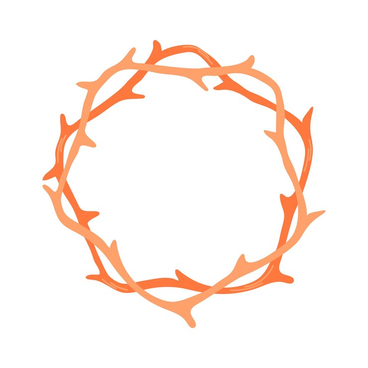 Vector corona de espinas icono clipart avatar logotipo ilustración vectorial aislada