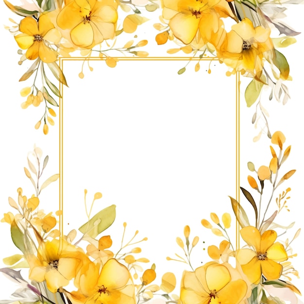 Vector corona de flores de acuarela sobre un fondo blanco.