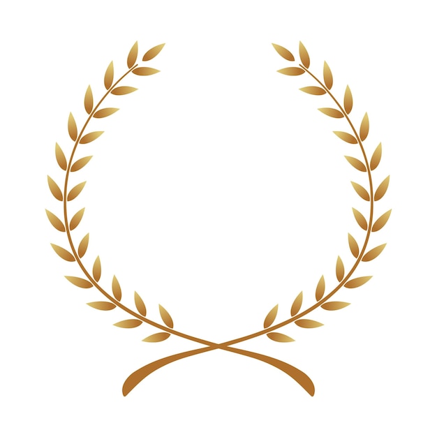 una corona de laurel de oro con un símbolo que dice quot oro quot