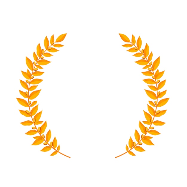 Corona de laurel de oro.