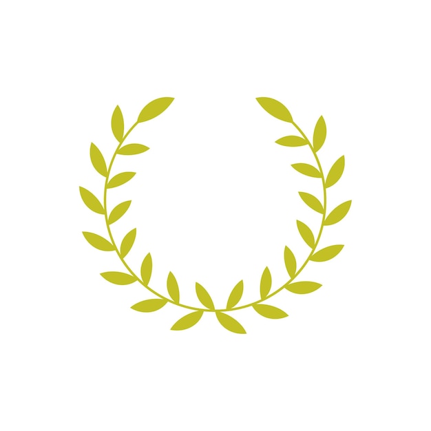 Corona de laurel de la victoria icono marco decoración de clasificación ilustración vectorial