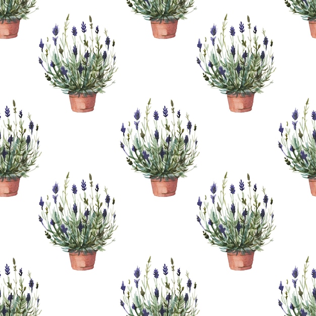 Corona de lavanda en un marco circular Ilustración acuarela dibujada a mano