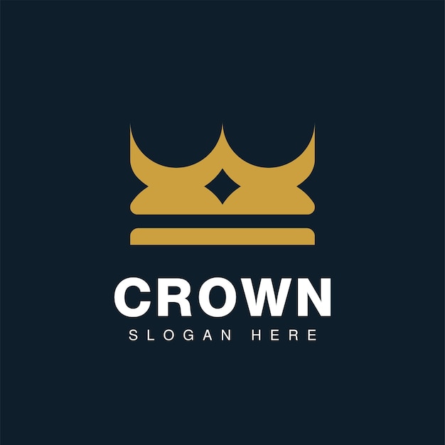 Corona Logo Royal King Queen vector símbolo