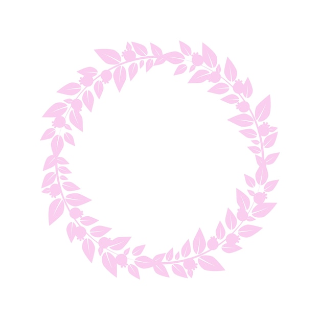 Corona de marco de círculo de Pascua con ramas Ilustración vectorial