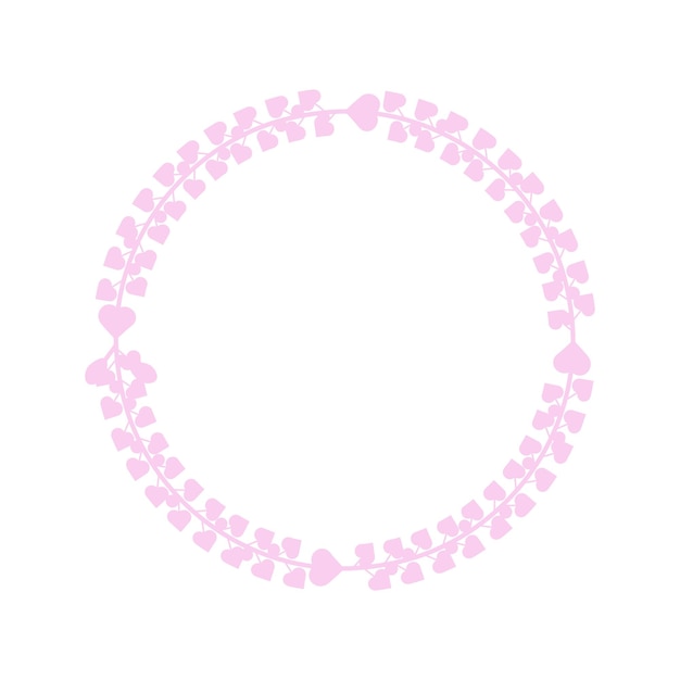 Corona de marco de círculo de Pascua con ramas Ilustración vectorial