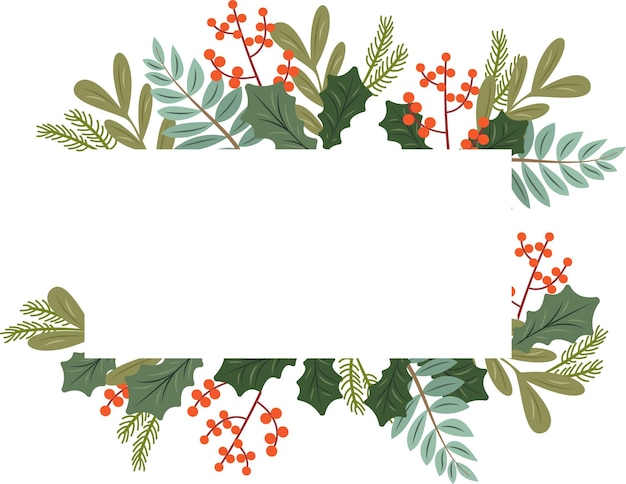 Corona de marco navideño rectangular