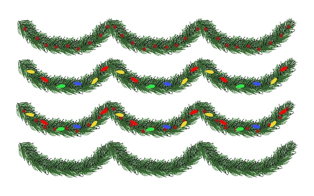 corona de navidad aislada en blanco 2024 juego banch decoración tarjeta postal