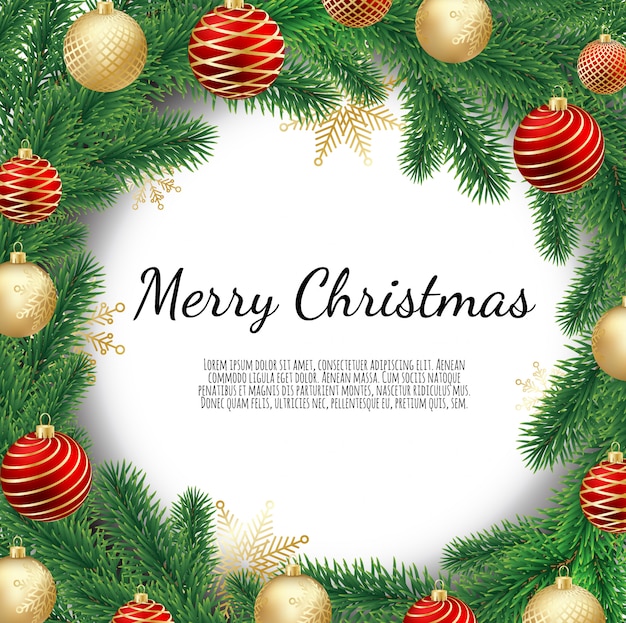 Corona de Navidad aislada sobre un fondo blanco