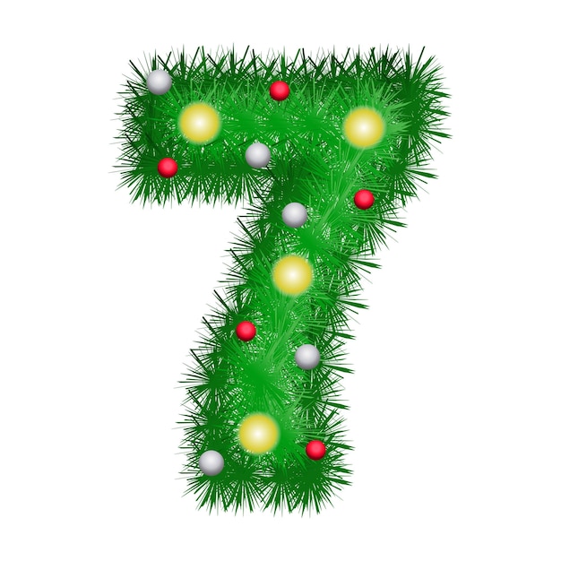 Corona de Navidad Números de abeto 7