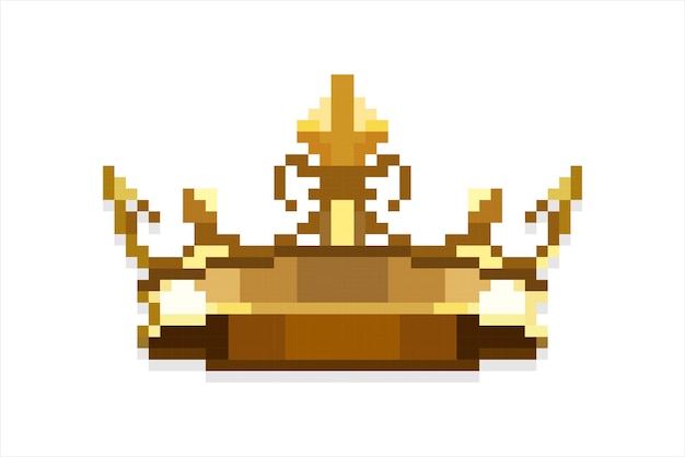 La corona de oro de Pixel Art