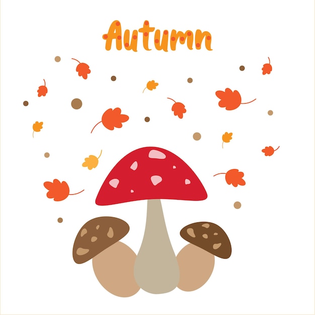 Corona de otoño de hojas punpkins Ilustración vectorial