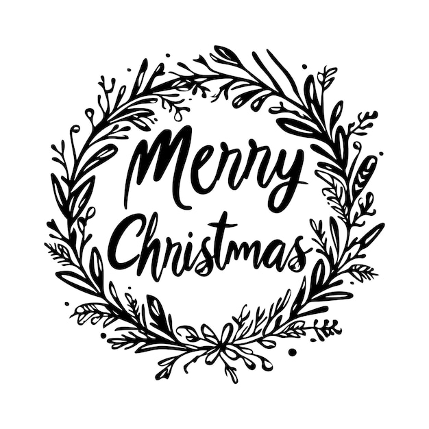 una corona con las palabras Feliz Navidad en ella