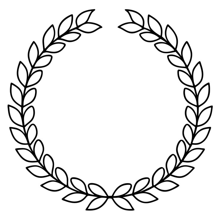 Vector una corona redonda con un fondo blanco que dice quot corona quot