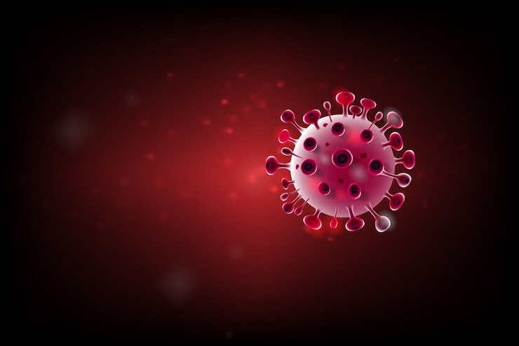 Vector corona virus fondo 3d
