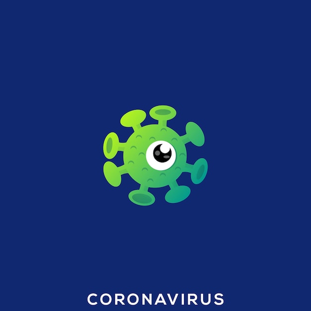 Vector corona virus ilustración logotipo