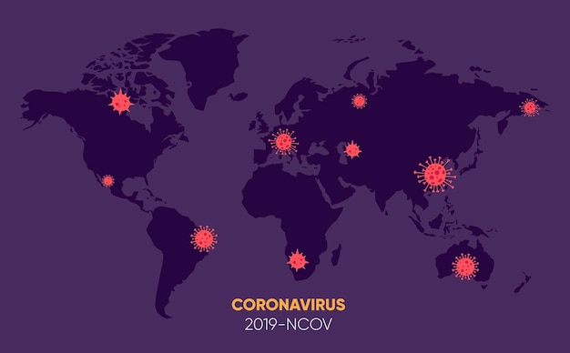 Vector corona virus mapa infografía illustraion vector eps 10