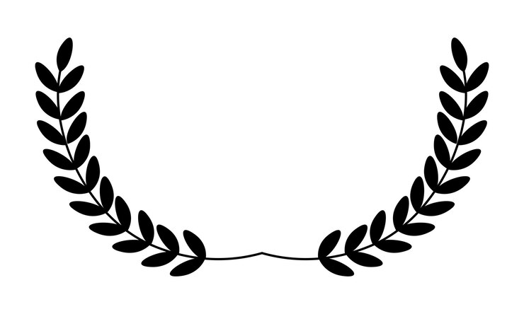 Vector coronas de laurel vectoriales sobre fondo blanco