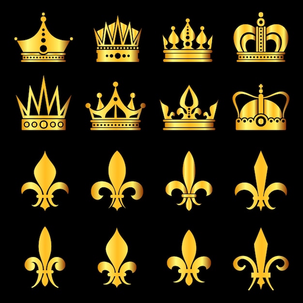 Coronas en oro negro