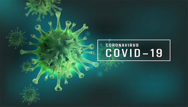 Vector coronavirus 2019-ncov, elemento para concepto médico, estilo 3d del virus del microscopio