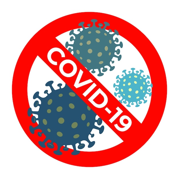 Coronavirus 2019 nCov vector icono Coronavirus Covid 19 NCP virus brote epidémico señal de parada